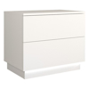 Poza cu Topeshop S2 WHITE nightstand/bedside table 2 drawer(s) White