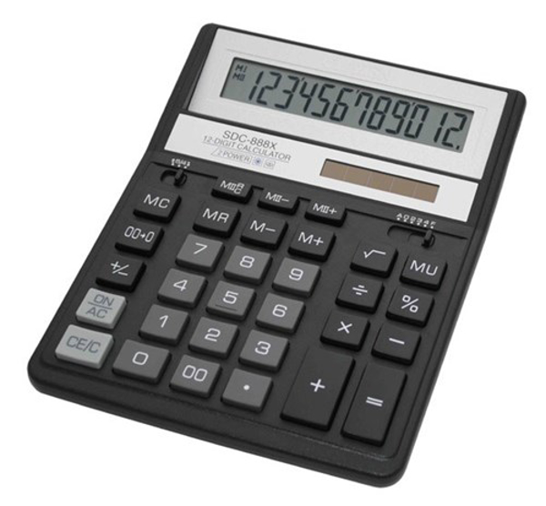 Poza cu Citizen SDC-888X calculator Pocket Financial Black (SDC888XBK)