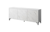 Poza cu MARMO 3D chest of drawers 200x45x80,5 cm white matt/marble white (MARMO KOM200 BI)