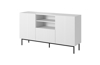 Poza cu PAFOS chest of drawers on a black steel frame 150x40x90 cm white matt (PAFOS KOM15+S B)