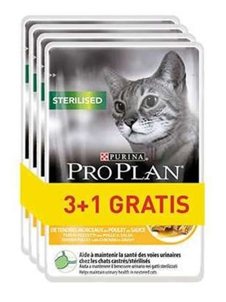 Poza cu PURINA Pro Plan Sterilised Chicken - wet cat food - 85g 3+1