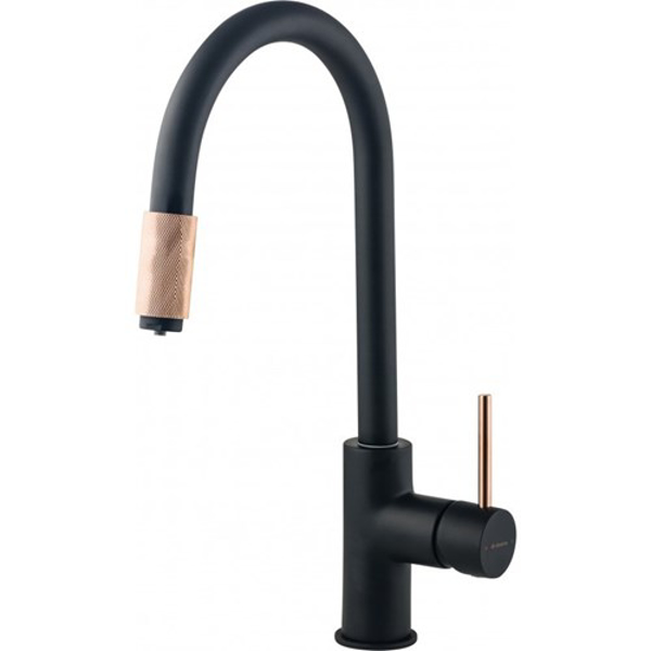Poza cu DEANTE BLACK COPPER ASTER (BCA_B64M) KITCHEN MIXER WITH SWIVEL SPOUT AND CONNECTION TO WATER FILTER