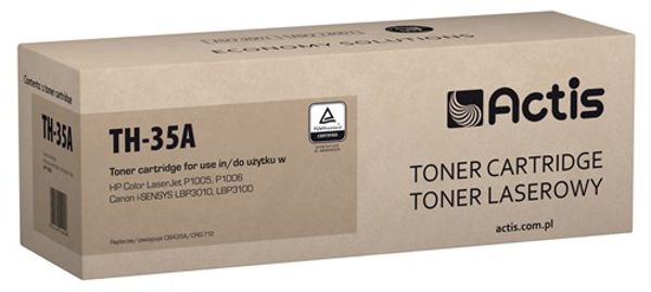 Poza cu Toner compatibil ACTIS TH-35A (replacement Canon, HP 35A CRG-712 CB435A Standard 1 500 pages black)