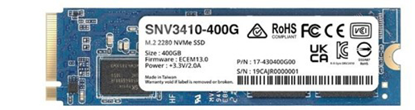 Poza cu Synology SNV3410 M.2 400 GB PCI Express 3.0 NVMe (NV3410-400G)