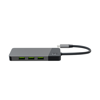 Poza cu GREEN CELL HUB USB-C ADAPTER GC CONNECT 7W1 (3XUSB 3.1, HDMI 4K 60HZ, USB-C PD 85W, MICROSD/SD) (HUBGC01)