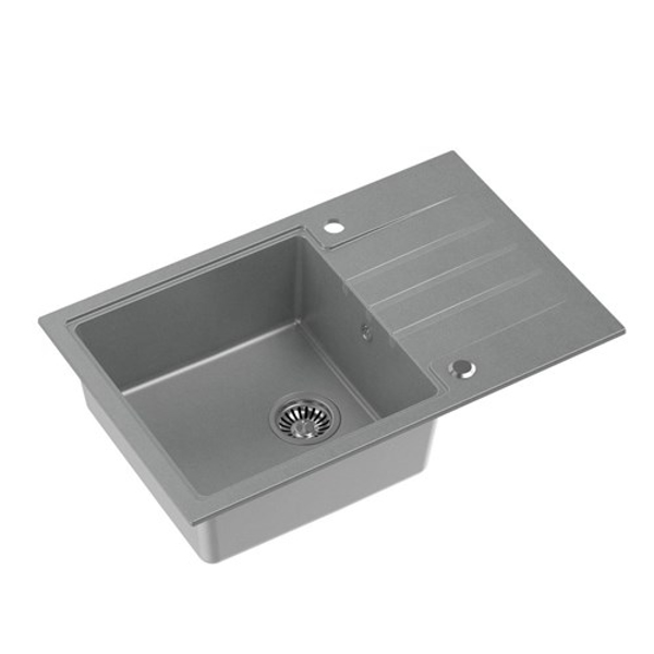 Poza cu QUADRON PETER 111 granite sink Steingran grey with manual siphon and screw cap (HCQP7850SZK)