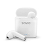 Poza cu Casti wireless SAVIO TWS-01 (in-ear, Bluetooth, wireless, with a built-in microphone, white color)