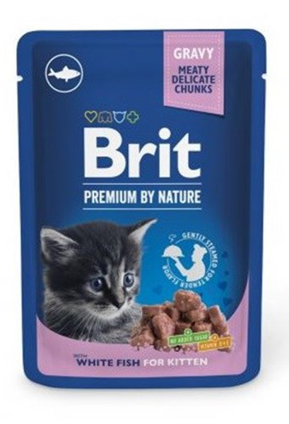 Poza cu Brit Premium By Nature White Fish Kitten 100g