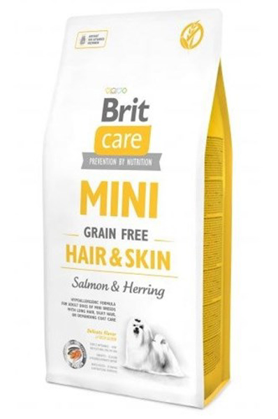 Poza cu BRIT Care Mini Hair&Skin Salmon&Herring - dry dog food - 7 kg