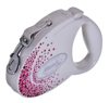 Poza cu FLEXI Glam Splash Pink with Swarovski crystals M - Dog Retractable lead - 5 m - white (FL-2236)