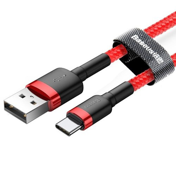Poza cu Baseus Cafule 2A 2m USB-C cable (red) (CATKLF-C09)