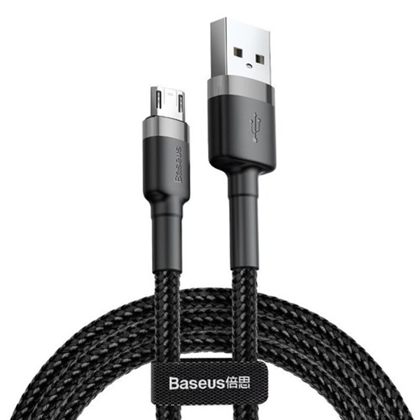 Poza cu Baseus Cafule 2.4A 1m Micro USB cable (grey/black) (CAMKLF-BG1)