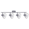 Poza cu Activejet GIZEL quadruple ceiling wall light strip chrome E14 wall lamp for living room (AJE-GIZEL 4P)
