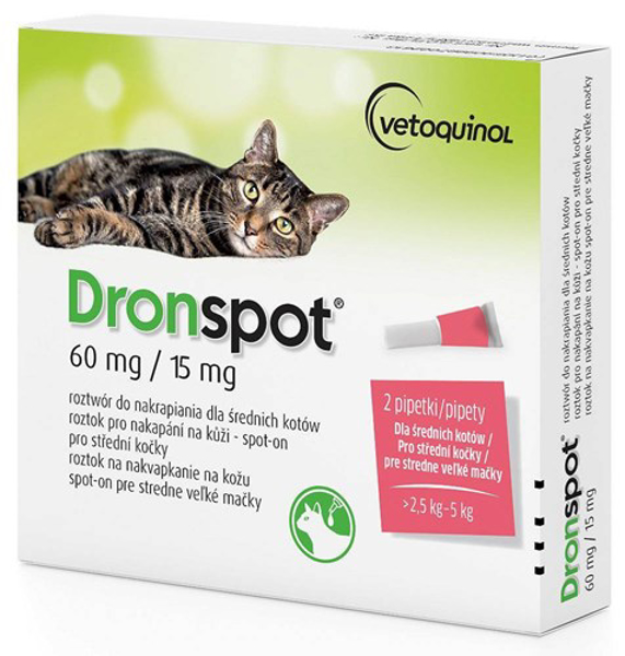 Poza cu Vetoquinol DRONSPOT for medium cats (2,5-5kg)