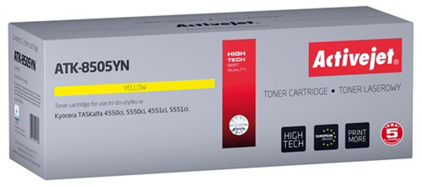 Poza cu Activejet ATK-8505YN Toner cartridge for Kyocera printers, Replacement Kyocera TK-8505Y, Supreme, 20000 pages, yellow (ATK-8505YN)