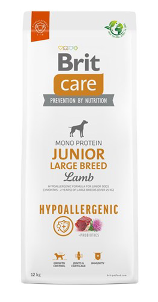 Poza cu BRIT Care Hypoallergenic Junior Large Breed Lamb - dry dog food - 12 kg (100-172219)