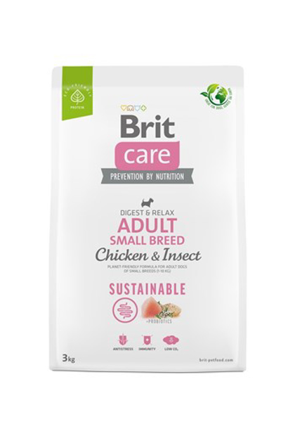Poza cu BRIT Care Dog Sustainable Adult Small Breed Chicken & Insect - dry dog food - 3 kg (100-172173)