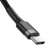 Poza cu Baseus Cafule USB cable 1 m USB C Black, Grey (CATKLF-GG1)