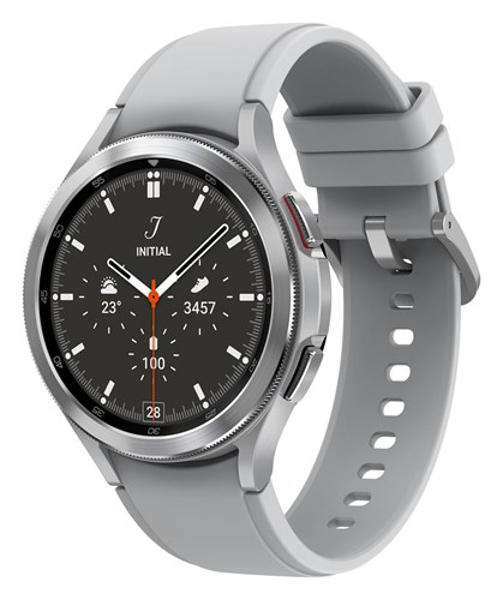 Poza cu Samsung Galaxy Watch4 Classic 3.56 cm (1.4'') Super AMOLED 46 mm 4G Silver GPS (satellite) (SM-R895FZSAEUE)
