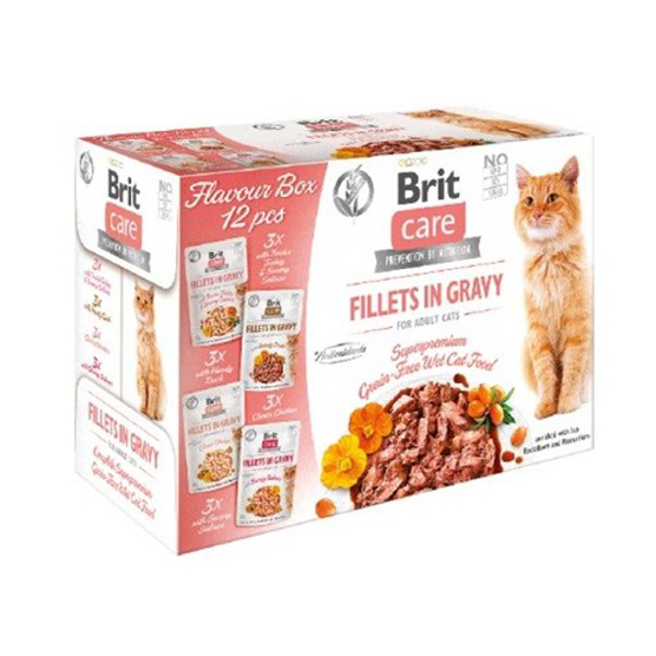 Poza cu BRIT Care Cat Adult Fillets in Gravy - wet cat food - 12x 85g