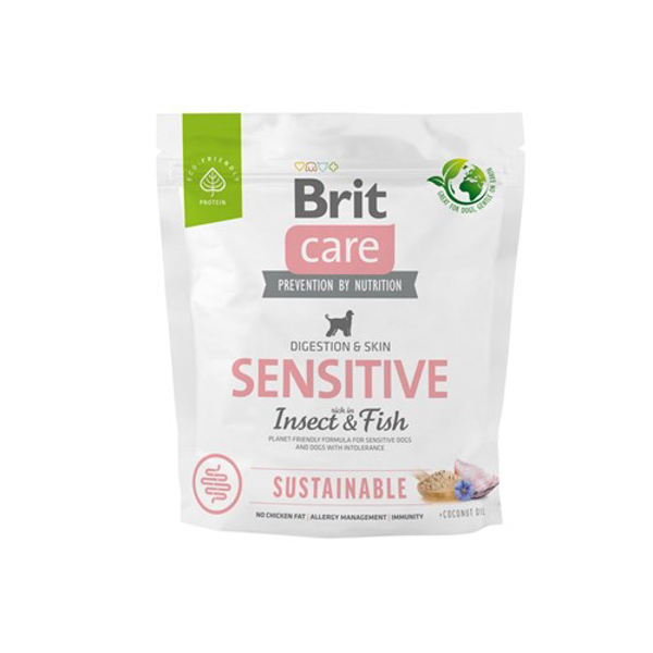 Poza cu BRIT Care Dog Sustainable Sensitive Insect & Fish - dry dog food - 1 kg (100-172187)