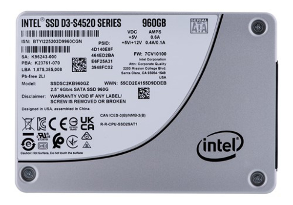 Poza cu SSD Solidigm (Intel) S4520 960GB SATA 2.5'' SSDSC2KB960GZ01 (DWPD up to 3) (SSDSC2KB960GZ01)