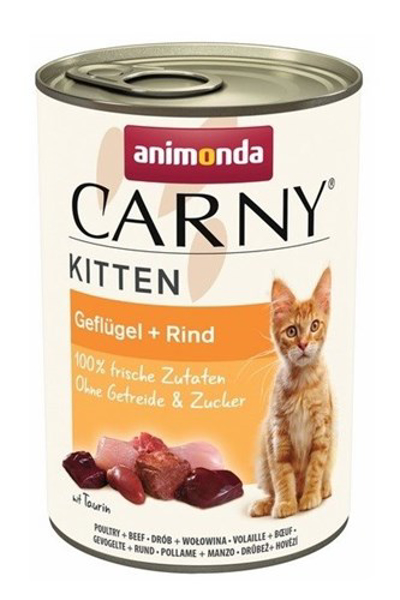 Poza cu ANIMONDA Carny Kitten Beef with poultry - wet cat food - 400g