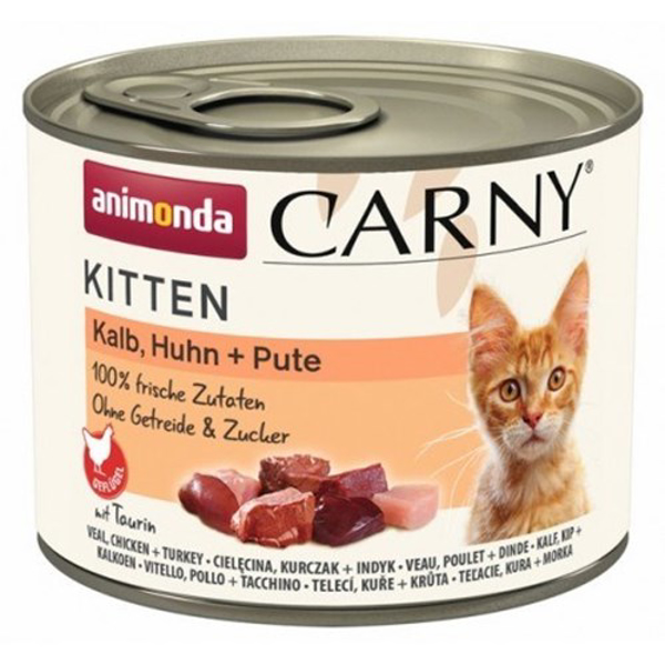 Poza cu ANIMONDA Carny Kitten Veal Chicken Turkey - wet cat food - 200g