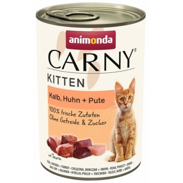 Poza cu ANIMONDA Carny Kitten Veal Chicken Turkey - wet cat food - 400g