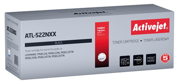 Poza cu Activejet ATL-522NXX Toner cartridge for Lexmark printers, Replacement Lexmark 52D2X00 (522X), Supreme, 45000 pages, black (ATL-522NXX)