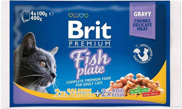 Poza cu BRIT Premium Cat Fish Plate - wet cat food - 4x100g