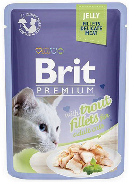 Poza cu BRIT Premium Trout Fillets in Jelly - wet cat food - 85g