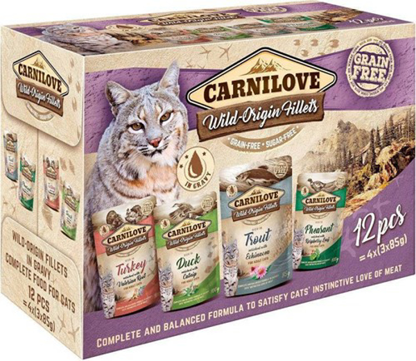 Poza cu CARNILOVE Cat Wild Origin Fillets - wet cat food - 12x85g