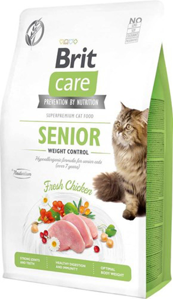 Poza cu BRIT Care Grain-Free Senior Weight Control - dry cat food - 2 kg