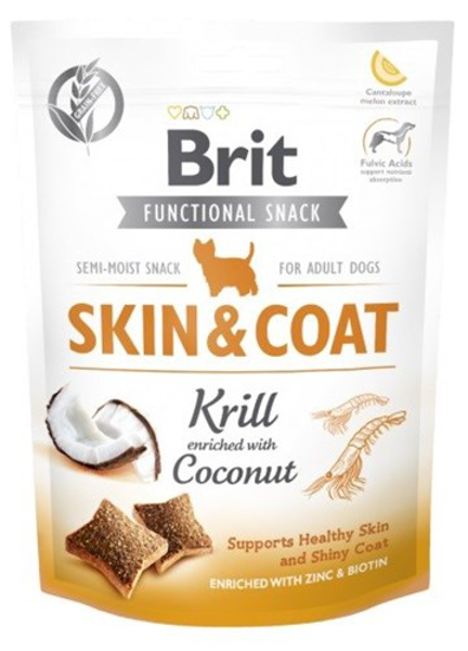 Poza cu BRIT Functional Snack Skin&Coat Krill - Dog treat - 150g