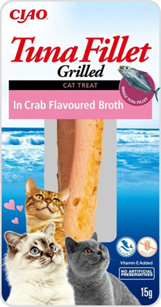 Poza cu INABA Grilled Tuna in Crab flavoured broth - cat treats - 15 g (EU004)