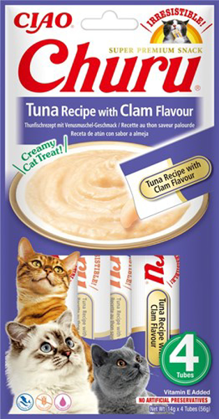 Poza cu INABA Churu Tuna with clam flavour - cat treats - 4x14 g (EU113)