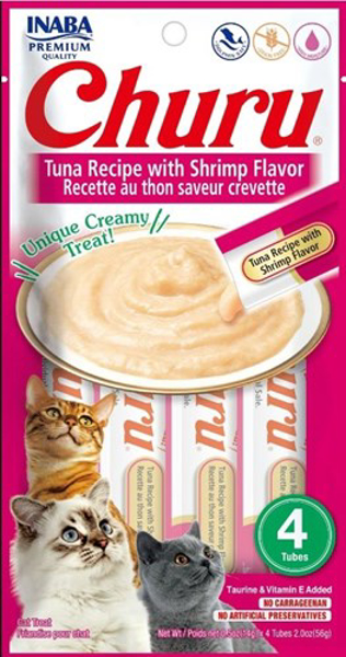 Poza cu INABA Churu Tuna with shrimp flavour - cat treats - 4x14 g (EU115)