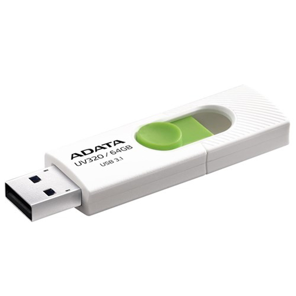 Poza cu ADATA UV320 USB flash drive 64 GB USB Type-A 3.2 Gen 1 (3.1 Gen 1) Green, White