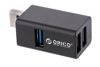 Poza cu ORICO MINI HUB USB-A 3.1, 5GBPS, 3X USB-A, ALU (MINI-U32L-BK-BP)