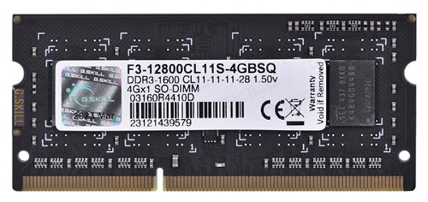 Poza cu G.Skill 4GB DDR3-1600 SQ Memorie 1 x 4 GB 1066 MHz (F3-12800CL11S-4GBSQ)