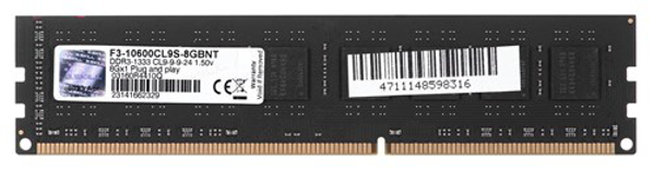 Poza cu G.Skill PC3-10600 8GB Memorie 1 x 8 GB DDR3 1333 MHz (F3-10600CL9S-8GBNT)