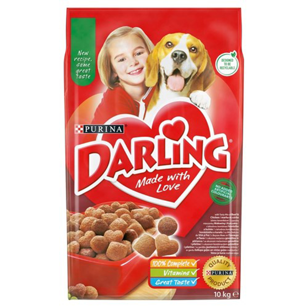 Poza cu PURINA Darling Beef with chicken - dry dog food - 10 kg