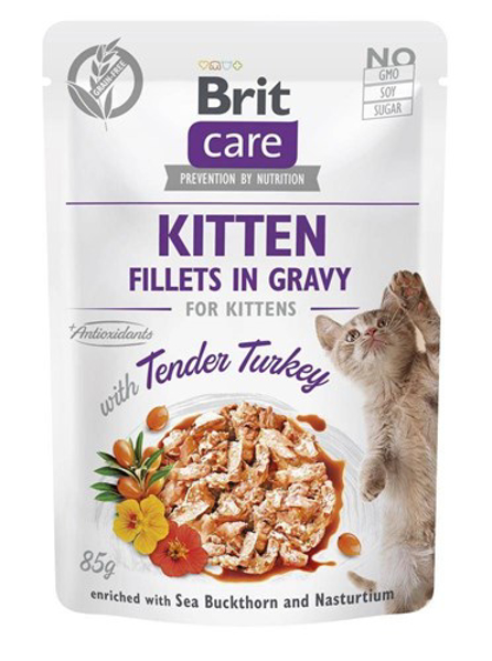 Poza cu BRIT Care Cat Kitten Tender Turkey Pouch - wet cat food - 85 g