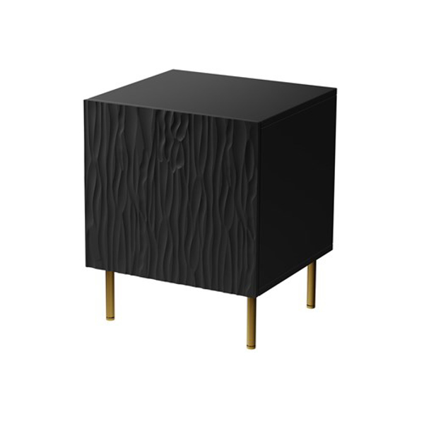 Poza cu JUNGLE 53.5x40.5x44 black matt + golden legs Bedside table 2 pcs. (JUNGLE SZN CZ)