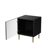 Poza cu JUNGLE 53.5x40.5x44 black matt + golden legs Bedside table 2 pcs. (JUNGLE SZN CZ)