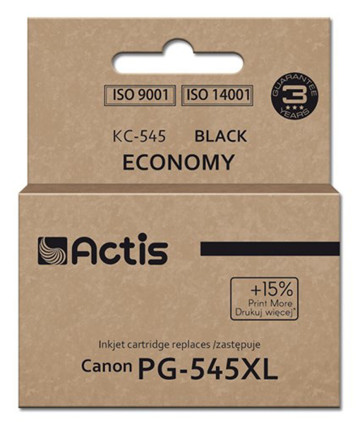 Poza cu Actis KC-545 Ink Cartridge (replacement for Canon PG-545XL, Supreme, 15 ml, 207 pages, black). (KC-545)
