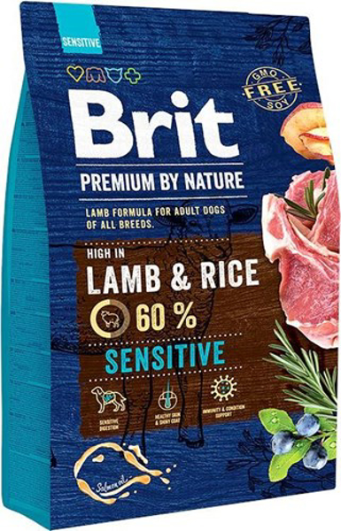 Poza cu Brit Premium by Nature Sensitive Lamb 3 kg Adult Lamb, Rice