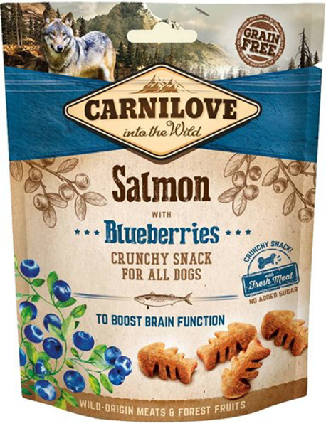 Poza cu CARNILOVE Fresh Crunchy Salmon+Blueberry dog treat - 200 g