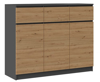 Poza cu 3D3S chest of drawers 120x40x97 cm, anthracite/artisan (3D3S 120 ANT/AR)